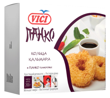 Кольца кальмара «Vici» в панировке Панко, 200 г Кольца кальмара «Vici» в панировке Панко, 200 г