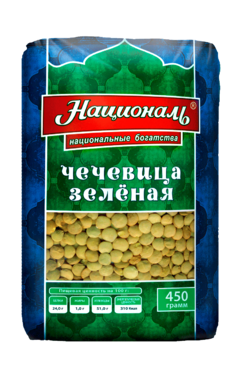 Чечевица «Националь» зеленая, 450 г Чечевица «Националь» зеленая, 450 г