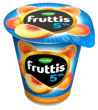 Йогуртный продукт 5% «Fruttis» сливочное лакомство персик, 290 г Йогуртный продукт 5% «Fruttis» сливочное лакомство персик, 290 г