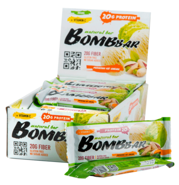 Батончик протеиновый «Bombbar» фисташковый пломбир, 60 г Батончик протеиновый «Bombbar» фисташковый пломбир, 60 г