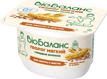 Мягкий творог «Bio Баланс» Семена льна и злаки, 130 г Мягкий творог «Bio Баланс» Семена льна и злаки, 130 г