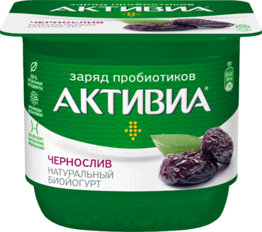 Биойогурт 2.9% «Активиа» с черносливом, 150 г Биойогурт 2.9% «Активиа» с черносливом, 150 г