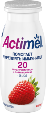 Кисломолочный напиток 2.5% «Actimel» Клубника, 100 г Кисломолочный напиток 2.5% «Actimel» Клубника, 100 г