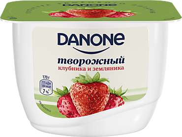 Творожный продукт 3.6% «Danone» Клубника-земляника, 170 г