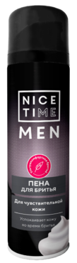 Пена для бритья «Nice Time» для чувствительной кожи, 240 мл Пена для бритья «Nice Time» для чувствительной кожи, 240 мл