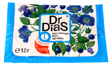 Льняная каша «Dr.DiaS» Черника, 18 г Льняная каша «Dr.DiaS» Черника, 18 г