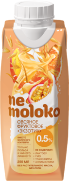 Напиток овсяный «NeMoloko» фруктовый «Экзотик», 250 мл Напиток овсяный «NeMoloko» фруктовый «Экзотик», 250 мл