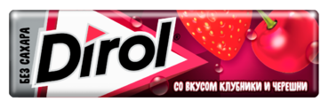 Жевательная резинка «Dirol» без сахара, Клубника-черешня, 13 г Жевательная резинка «Dirol» без сахара, Клубника-черешня, 13 г