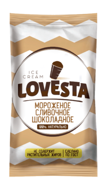 Мороженое «Lovesta» сливочное шоколадное в вафельном стаканчике, 70 г Мороженое «Lovesta» сливочное шоколадное в вафельном стаканчике, 70 г