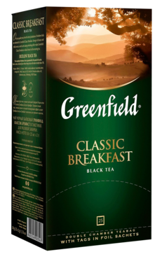 Чай черный «Greenfield» Classic Breakfast, 25 пакетиков Чай черный «Greenfield» Classic Breakfast, 25 пакетиков