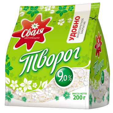 Творог 9% «Сваля», 200 г Творог 9% «Сваля», 200 г