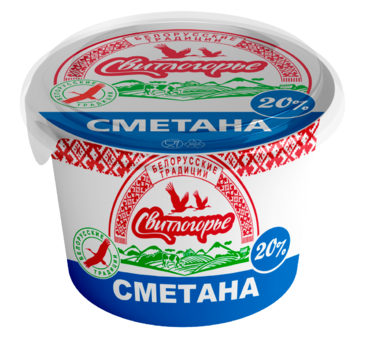 Сметана 20% «Свитлогорье», 380 г Сметана 20% «Свитлогорье», 380 г