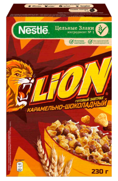 Готовый завтрак «LION» карамельно-шоколадный, 230 г Готовый завтрак «LION» карамельно-шоколадный, 230 г