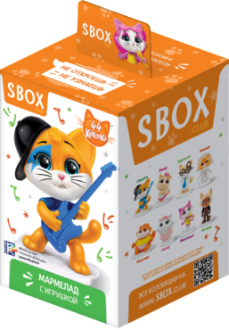 Мармелад жевательный «Sweet box» с игрушкой «44 котенка», 10 г Мармелад жевательный «Sweet box» с игрушкой «44 котенка», 10 г