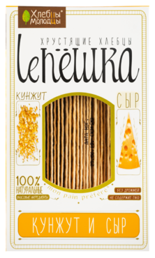 Хлебцы хрустящие «Lепёшка» с кунжутом и сыром, 150 г Хлебцы хрустящие «Lепёшка» с кунжутом и сыром, 150 г