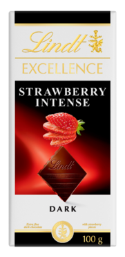 Темный шоколад Excellence «Lindt» с кусочками клубники, 100 г Темный шоколад Excellence «Lindt» с кусочками клубники, 100 г
