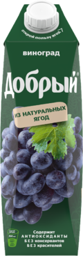 Нектар «Добрый» виноград, 1 л Нектар «Добрый» виноград, 1 л