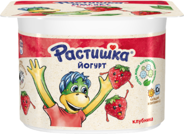 Йогурт 3% «Растишка» с клубникой, 110 г Йогурт 3% «Растишка» с клубникой, 110 г