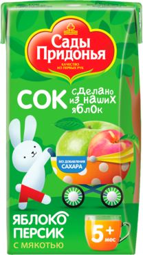 Сок «Сады Придонья» Яблоко-персик с мякотью, 125 мл Сок «Сады Придонья» Яблоко-персик с мякотью, 125 мл