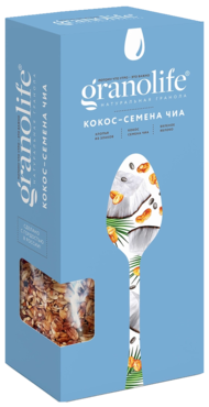 Гранола «Granolife» Кокос- семена Чиа, 200 г Гранола «Granolife» Кокос- семена Чиа, 200 г