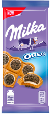 Шоколад молочный «Milka» с печеньем Oreo, 92 г Шоколад молочный «Milka» с печеньем Oreo, 92 г