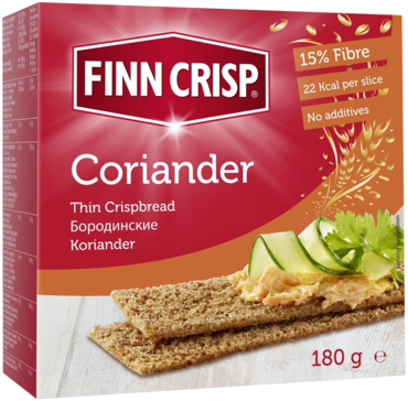 Сухарики «Finn Crisp» Бородинские с кориандром, 180 г Сухарики «Finn Crisp» Бородинские с кориандром, 180 г