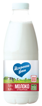 Молоко 6% «Искренне Ваш» Отборное, 3.4-6%, 930 г Молоко 6% «Искренне Ваш» Отборное, 3.4-6%, 930 г