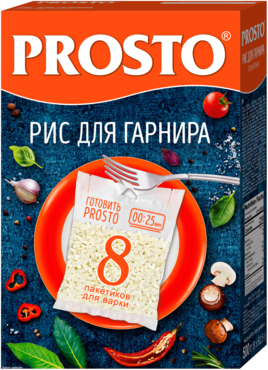 Рис «Prosto» для гарнира в варочных пакетиках, 500 г Рис «Prosto» для гарнира в варочных пакетиках, 500 г