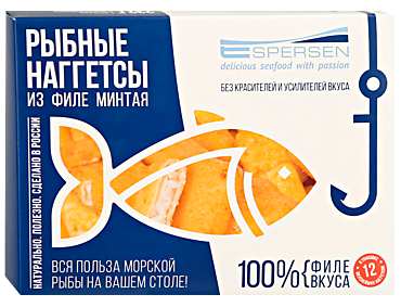 Рыбные наггетсы «Espersen» из филе минтая в кляре, 232 г