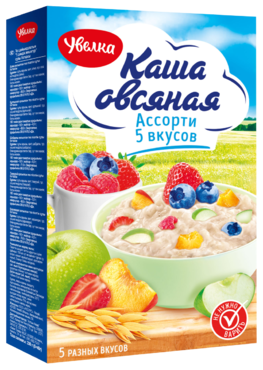 Каша «Увелка» овсяная, ассорти 5 вкусов, 200 г Каша «Увелка» овсяная, ассорти 5 вкусов, 200 г