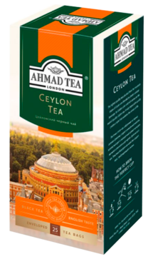 Черный чай «Ahmad Tea» Цейлонский, 25 пакетиков Черный чай «Ahmad Tea» Цейлонский, 25 пакетиков