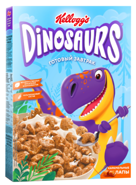 Готовый завтрак «Dinosaurs» Карамельные лапы, 220 г Готовый завтрак «Dinosaurs» Карамельные лапы, 220 г