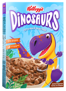 Готовый завтрак «Dinosaurs» Шоколадные лапы и клыки, 220 г Готовый завтрак «Dinosaurs» Шоколадные лапы и клыки, 220 г