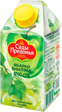 Сок «Сады Придонья» яблочно-виноградный осветленный восстановленный, 500 мл Сок «Сады Придонья» яблочно-виноградный осветленный восстановленный, 500 мл