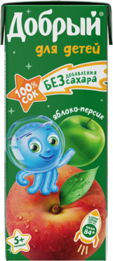 Сок «Добрый» яблоко-персик, 200 мл Сок «Добрый» яблоко-персик, 200 мл