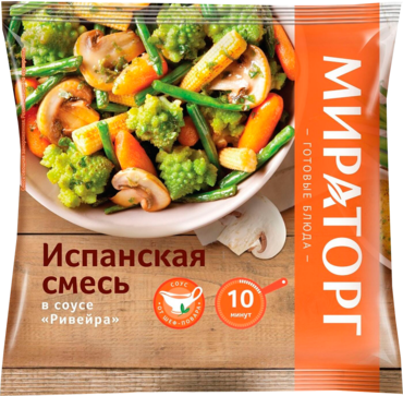 Овощная смесь «Мираторг» Испанская в соусе «Ривейра», 400 г Овощная смесь «Мираторг» Испанская в соусе «Ривейра», 400 г
