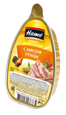 Паштет «Hame» деликатесный с мясом птицы, 105 г Паштет «Hame» деликатесный с мясом птицы, 105 г