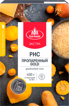 Рис «Агро-Альянс» пропаренный, 5 пакетиков, 400 г Рис «Агро-Альянс» пропаренный, 5 пакетиков, 400 г