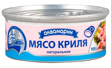 Мясо криля «Аквамарин» натуральное, 105 г Мясо криля «Аквамарин» натуральное, 105 г