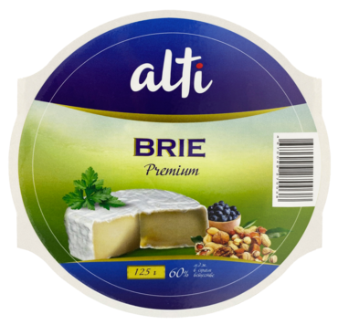 Сыр 60% «Alti» Бри пастеризованный, с белой плесенью, 125 г Сыр 60% «Alti» Бри пастеризованный, с белой плесенью, 125 г