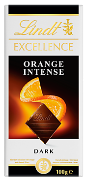 Шоколад темный «Lindt» Excellence со вкусом апельсина и кусочками миндаля, 100 г