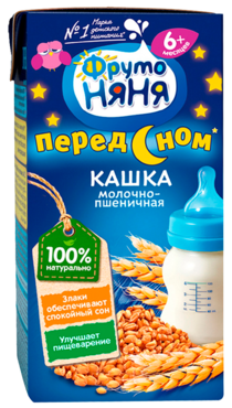 Кашка «ФрутоНяня» молочно-пшеничная, 200 мл Кашка «ФрутоНяня» молочно-пшеничная, 200 мл