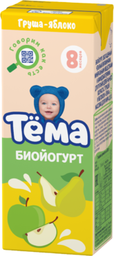Биойогурт питьевой 2.8% «Тёма» Груша и яблоко, 210 г Биойогурт питьевой 2.8% «Тёма» Груша и яблоко, 210 г