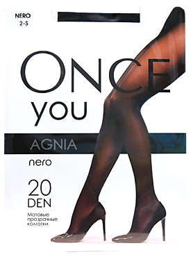 Колготки женские «Once You» Agnia 20 den, nero, размер 2