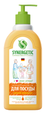 Средство для мытья посуды «SYNERGETIC» Апельсин, 500 мл Средство для мытья посуды «SYNERGETIC» Апельсин, 500 мл