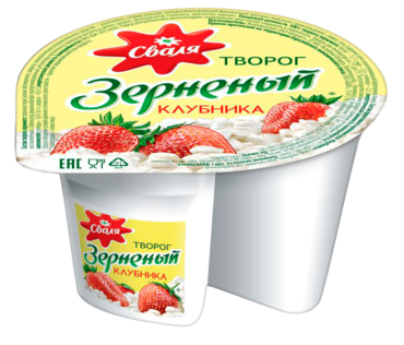 Творог зерненый 5% «Сваля» Клубника, 130 г Творог зерненый 5% «Сваля» Клубника, 130 г