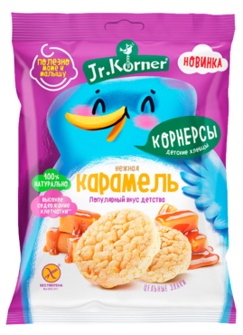 Мини-хлебцы «Jr.Korner» рисовые с карамелью, 30 г Мини-хлебцы «Jr.Korner» рисовые с карамелью, 30 г