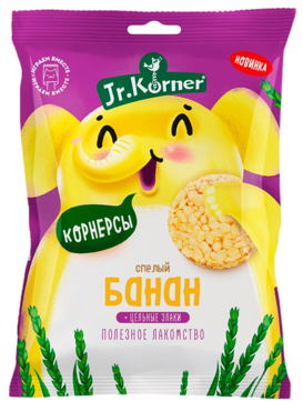 Мини-хлебцы «Jr.Korner» рисовые с бананом, 30 г Мини-хлебцы «Jr.Korner» рисовые с бананом, 30 г