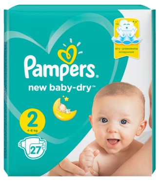 Подгузники «Pampers» new baby-dry, 4-8кг, 27штук Подгузники «Pampers» new baby-dry, 4-8кг, 27штук
