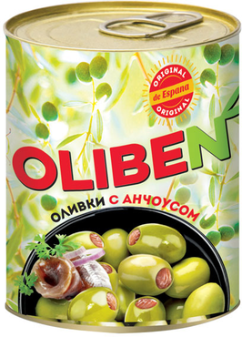 «OLIBEN», оливки крупные с анчоусами, 270 г «OLIBEN», оливки крупные с анчоусами, 270 г